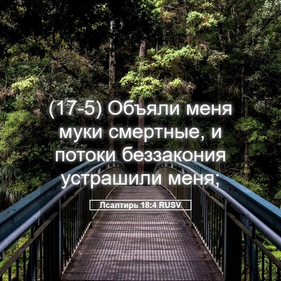Picture 05 - Псалтирь 18:4 RUSV - (17-5) Объяли меня муки - Bible Verse Picture