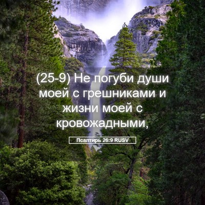 Picture 05 - Псалтирь 26:9 RUSV - (25-9) Не погуби души моей с - Bible Verse Picture
