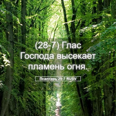 Picture 05 - Псалтирь 29:7 RUSV - (28-7) Глас Господа высекает - Bible Verse Picture