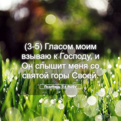 Picture 05 - Псалтирь 3:4 RUSV - (3-5) Гласом моим взываю к - Bible Verse Picture