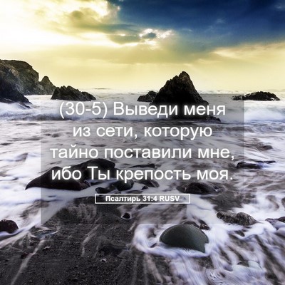 Picture 05 - Псалтирь 31:4 RUSV - (30-5) Выведи меня из сети, - Bible Verse Picture