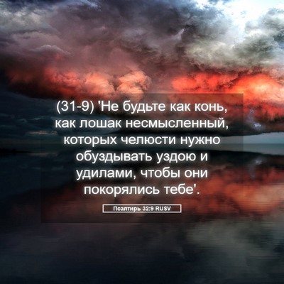 Picture 05 - Псалтирь 32:9 RUSV - (31-9) 'Не будьте как конь, как - Bible Verse Picture