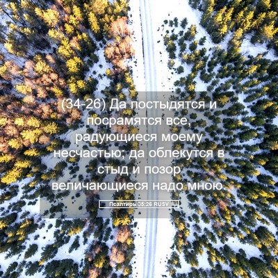 Picture 05 - Псалтирь 35:26 RUSV - (34-26) Да постыдятся и - Bible Verse Picture