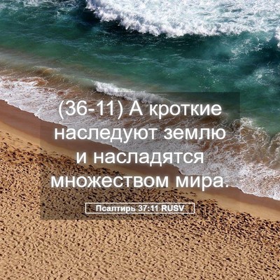 Picture 05 - Псалтирь 37:11 RUSV - (36-11) А кроткие наследуют - Bible Verse Picture