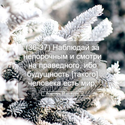 Picture 05 - Псалтирь 37:37 RUSV - (36-37) Наблюдай за - Bible Verse Picture
