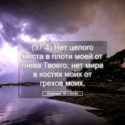 Picture 05 - Псалтирь 38:3 RUSV - (37-4) Нет целого места в - Bible Verse Picture