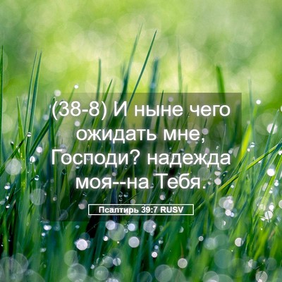 Picture 05 - Псалтирь 39:7 RUSV - (38-8) И ныне чего ожидать - Bible Verse Picture