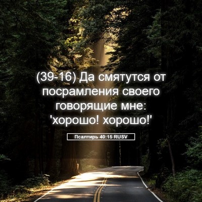 Picture 05 - Псалтирь 40:15 RUSV - (39-16) Да смятутся от - Bible Verse Picture