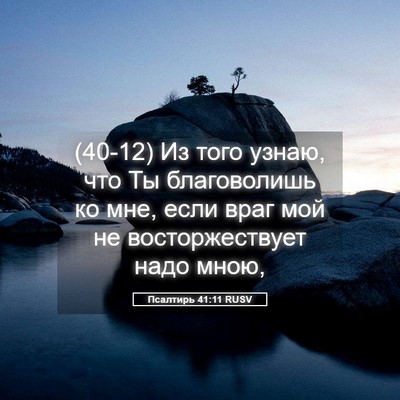 Picture 05 - Псалтирь 41:11 RUSV - (40-12) Из того узнаю, что Ты - Bible Verse Picture