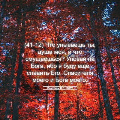 Picture 05 - Псалтирь 42:11 RUSV - (41-12) Что унываешь ты, душа - Bible Verse Picture