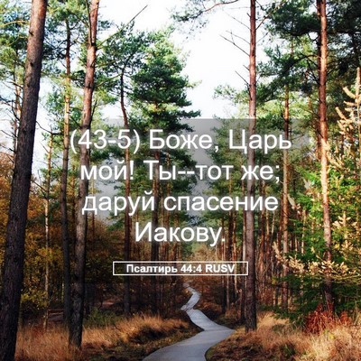 Picture 05 - Псалтирь 44:4 RUSV - (43-5) Боже, Царь мой! Ты--тот - Bible Verse Picture