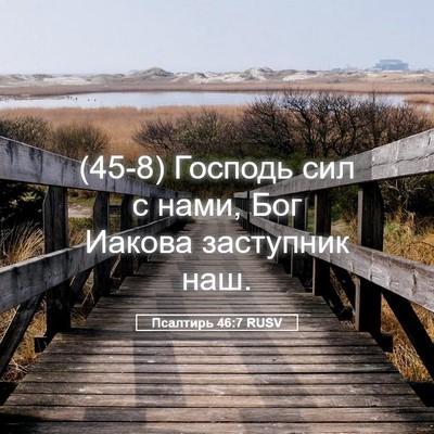 Picture 05 - Псалтирь 46:7 RUSV - (45-8) Господь сил с нами, Бог - Bible Verse Picture