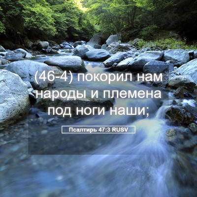 Picture 05 - Псалтирь 47:3 RUSV - (46-4) покорил нам народы и - Bible Verse Picture