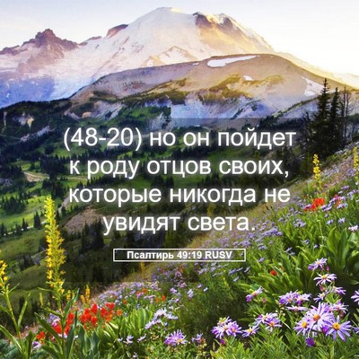Picture 05 - Псалтирь 49:19 RUSV - (48-20) но он пойдет к роду - Bible Verse Picture