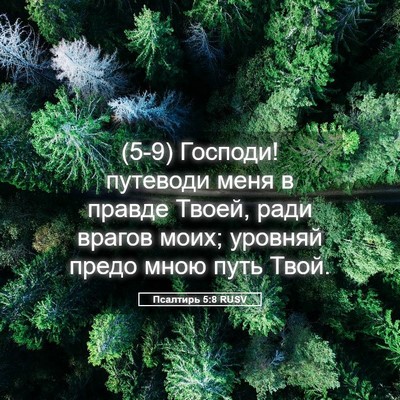 Picture 05 - Псалтирь 5:8 RUSV - (5-9) Господи! путеводи меня - Bible Verse Picture
