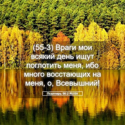 Picture 05 - Псалтирь 56:2 RUSV - (55-3) Враги мои всякий день - Bible Verse Picture