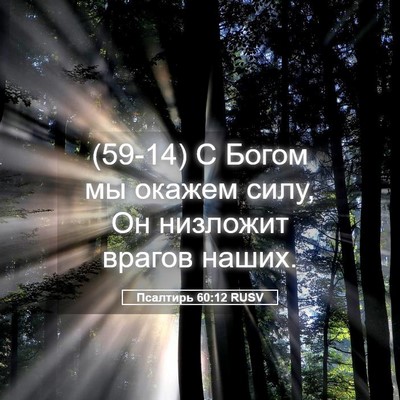 Picture 05 - Псалтирь 60:12 RUSV - (59-14) С Богом мы окажем силу, - Bible Verse Picture
