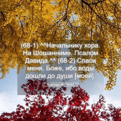 Picture 05 - Псалтирь 69:1 RUSV - (68-1) ^^Начальнику хора. На - Bible Verse Picture