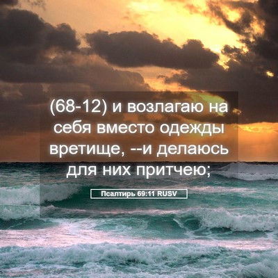 Picture 05 - Псалтирь 69:11 RUSV - (68-12) и возлагаю на себя - Bible Verse Picture