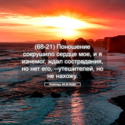Picture 05 - Псалтирь 69:20 RUSV - (68-21) Поношение сокрушило - Bible Verse Picture