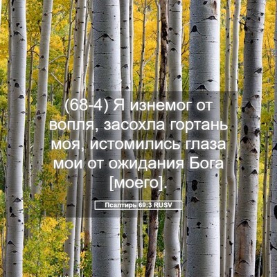 Picture 05 - Псалтирь 69:3 RUSV - (68-4) Я изнемог от вопля, - Bible Verse Picture