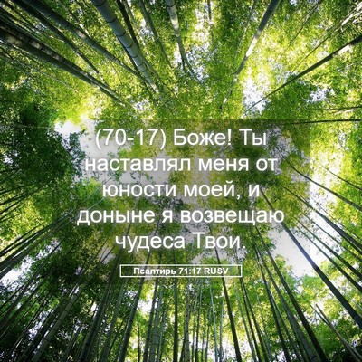Picture 05 - Псалтирь 71:17 RUSV - (70-17) Боже! Ты наставлял - Bible Verse Picture