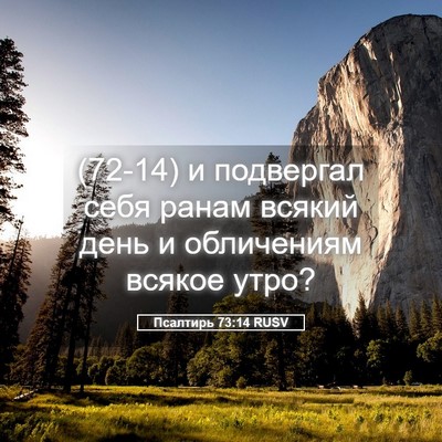 Picture 05 - Псалтирь 73:14 RUSV - (72-14) и подвергал себя ранам - Bible Verse Picture