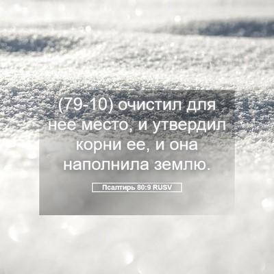 Picture 05 - Псалтирь 80:9 RUSV - (79-10) очистил для нее место, - Bible Verse Picture
