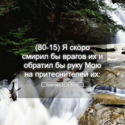 Picture 05 - Псалтирь 81:14 RUSV - (80-15) Я скоро смирил бы - Bible Verse Picture