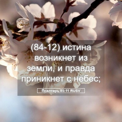 Picture 05 - Псалтирь 85:11 RUSV - (84-12) истина возникнет из - Bible Verse Picture