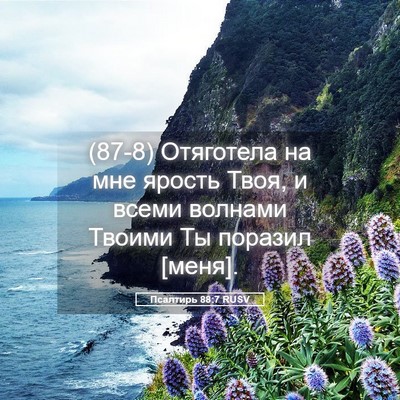 Picture 05 - Псалтирь 88:7 RUSV - (87-8) Отяготела на мне - Bible Verse Picture