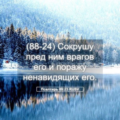 Picture 05 - Псалтирь 89:23 RUSV - (88-24) Сокрушу пред ним - Bible Verse Picture