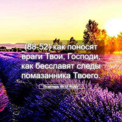 Picture 05 - Псалтирь 89:51 RUSV - (88-52) как поносят враги - Bible Verse Picture