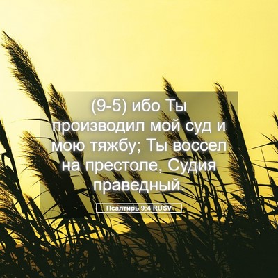 Picture 05 - Псалтирь 9:4 RUSV - (9-5) ибо Ты производил мой - Bible Verse Picture