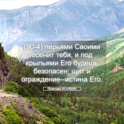 Picture 05 - Псалтирь 91:4 RUSV - (90-4) перьями Своими осенит - Bible Verse Picture