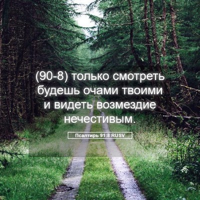 Picture 05 - Псалтирь 91:8 RUSV - (90-8) только смотреть будешь - Bible Verse Picture