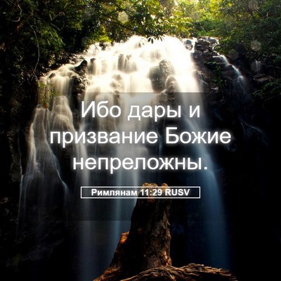 Picture 05 - Римлянам 11:29 RUSV - Ибо дары и призвание Божие - Bible Verse Picture