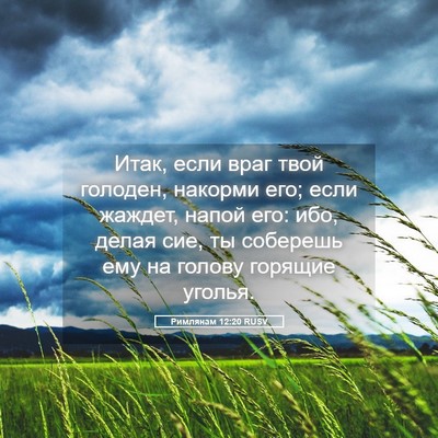 Picture 05 - Римлянам 12:20 RUSV - Итак, если враг твой - Bible Verse Picture