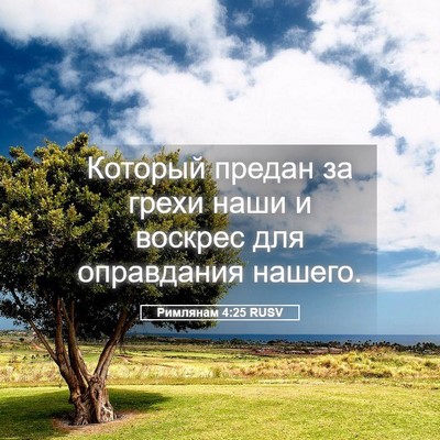 Picture 05 - Римлянам 4:25 RUSV - Который предан за грехи - Bible Verse Picture