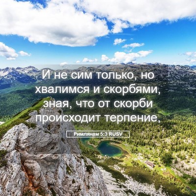Picture 05 - Римлянам 5:3 RUSV - И не сим только, но - Bible Verse Picture