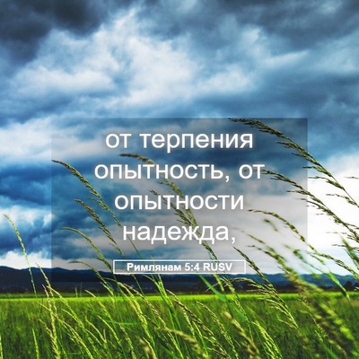 Picture 05 - Римлянам 5:4 RUSV - от терпения опытность, от - Bible Verse Picture