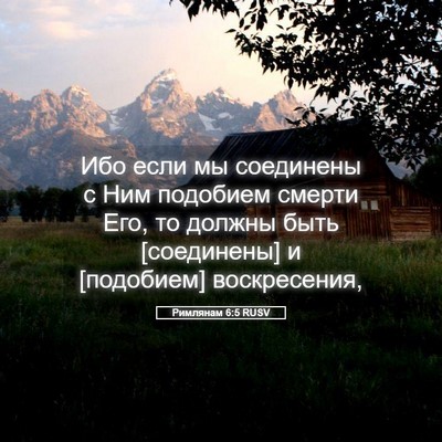 Picture 05 - Римлянам 6:5 RUSV - Ибо если мы соединены с Ним - Bible Verse Picture