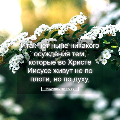 Picture 05 - Римлянам 8:1 RUSV - Итак нет ныне никакого - Bible Verse Picture