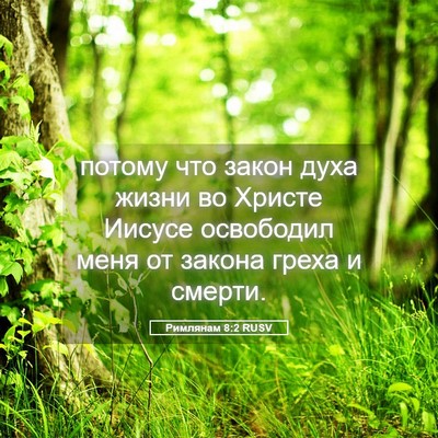 Picture 05 - Римлянам 8:2 RUSV - потому что закон духа - Bible Verse Picture