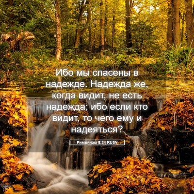 Picture 05 - Римлянам 8:24 RUSV - Ибо мы спасены в надежде. - Bible Verse Picture