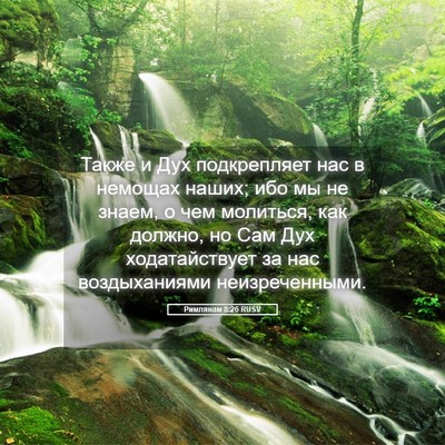 Picture 05 - Римлянам 8:26 RUSV - Также и Дух подкрепляет - Bible Verse Picture
