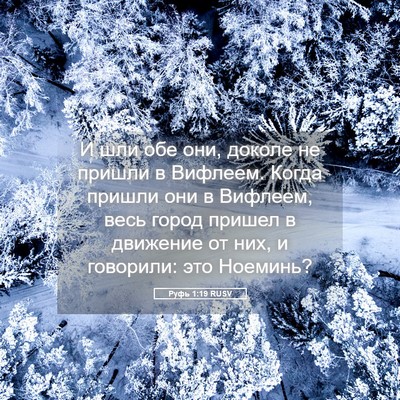 Picture 05 - Руфь 1:19 RUSV - И шли обе они, доколе не - Bible Verse Picture