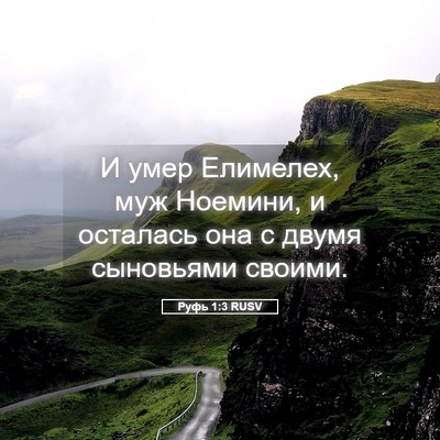 Picture 05 - Руфь 1:3 RUSV - И умер Елимелех, муж - Bible Verse Picture