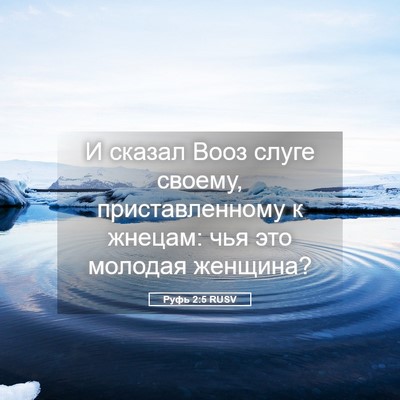 Picture 05 - Руфь 2:5 RUSV - И сказал Вооз слуге своему, - Bible Verse Picture