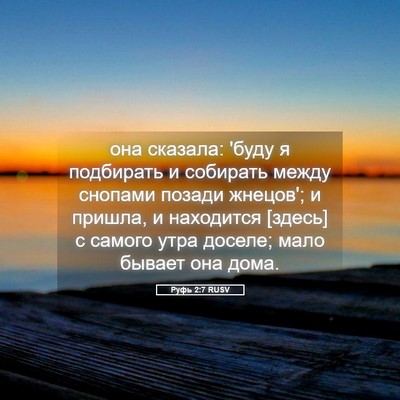 Picture 05 - Руфь 2:7 RUSV - она сказала: 'буду я - Bible Verse Picture